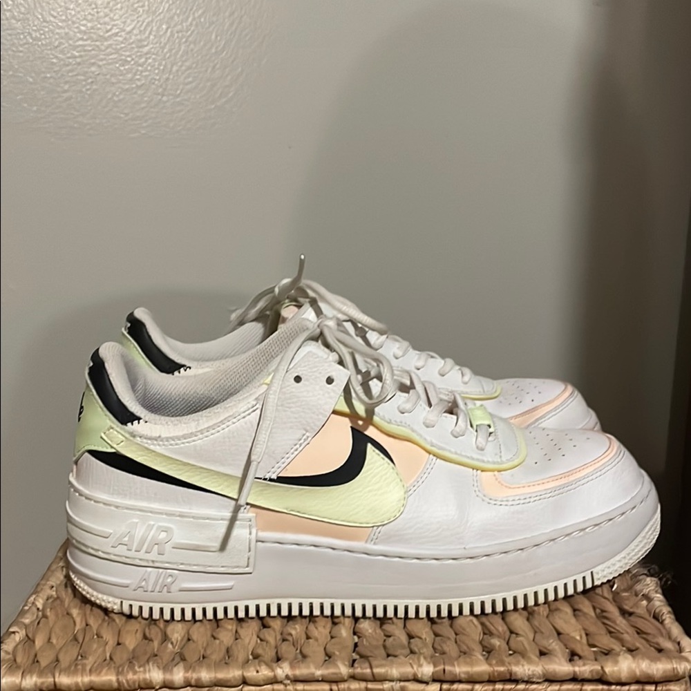 Nike White Sneakers with Pastel Accents